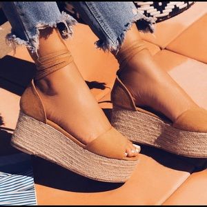 Lace up Platform Sandal Wedge